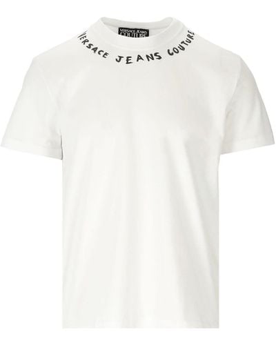 Versace Logo Collar White T-shirt