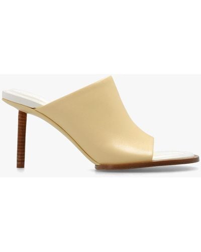 Jacquemus Rond Carre Heeled Mules - White