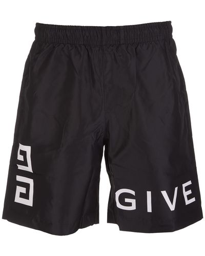 Givenchy 4g Long Swim Shorts - Black