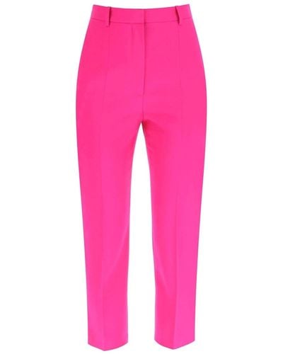 Alexander McQueen Classic Wool Pants - Pink