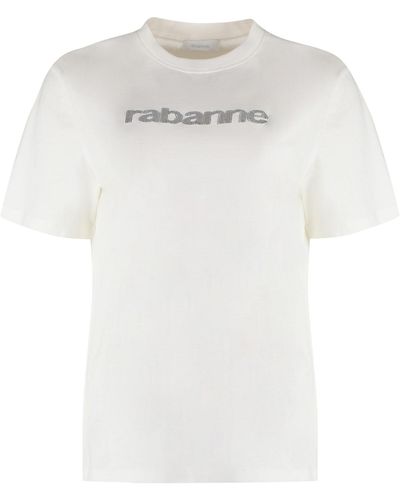 Rabanne Cotton Crew-Neck T-Shirt - White