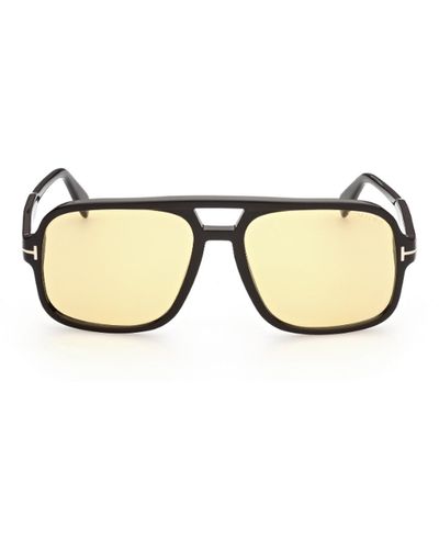 Tom Ford Falconer Square Frame Sunglasses - Brown