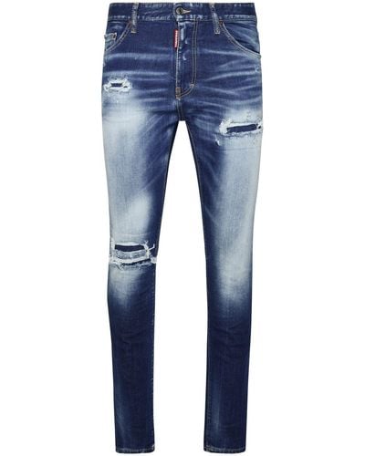 DSquared² Blue Cotton Blend Jeans