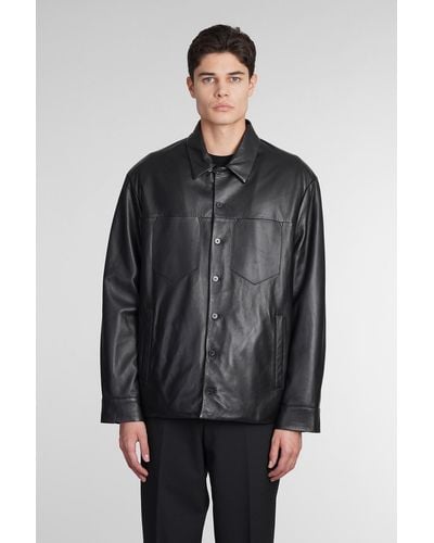 Neil Barrett Leather Jacket - Gray