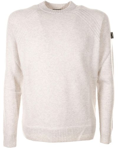Peuterey Crew-Neck Sweater With Logo - White
