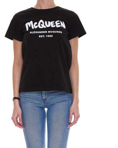 Alexander McQueen Logo T-shirt - Black