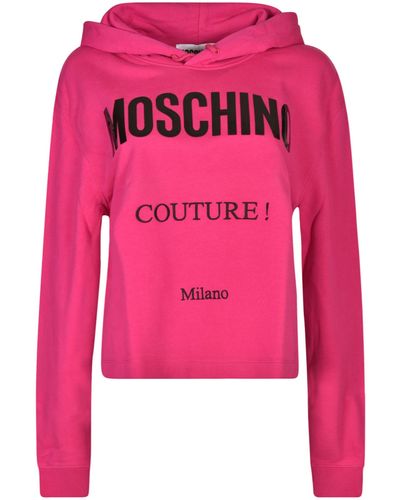 Moschino Couture Hooded Sweatshirt - Pink