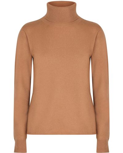Max Mara Sestri Wool And Cachemire Turtleneck Pullover - Brown