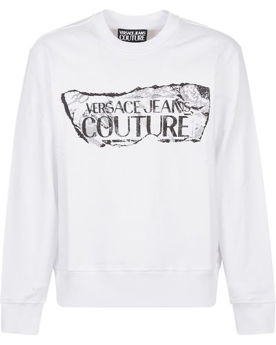 Versace Magazine Logo Sweatshirt - White