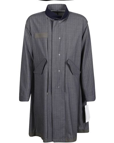 Sacai Oversized Buttoned Dress - Gray