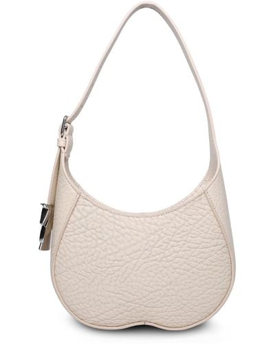 Burberry Small Chess Ivory Leather Bag - White
