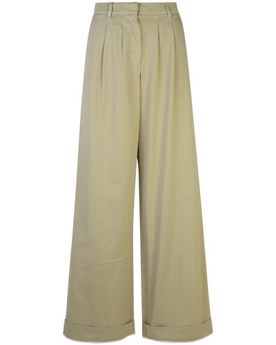 Palm Angels Cotton Trousers - Natural