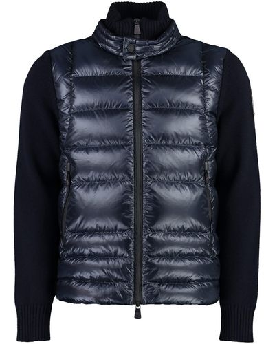3 MONCLER GRENOBLE Cardigan With Padded Front Panel - Blue