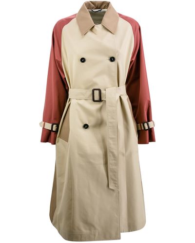 Weekend by Maxmara Double-Breasted Trench Coat - Natural