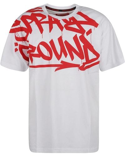 Sprayground Logo Print Regular T-shirt - Red