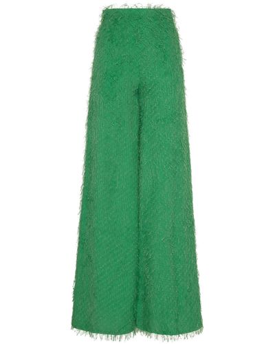Amotea Carol Wide Pants In Fil Coupe - Green