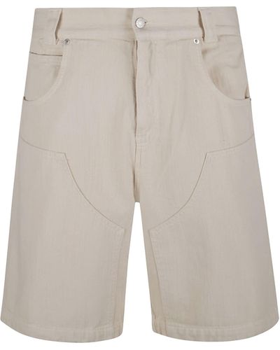 Paura Buttoned Classic Shorts - Grey