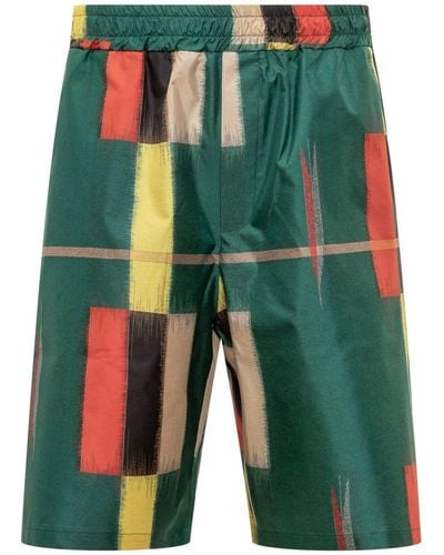 Pierre Louis Mascia Silk Shorts - Green