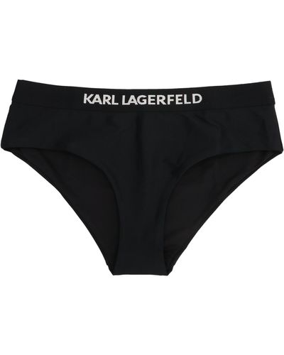 Karl Lagerfeld 'karl' Logo Bikini Bottom - Black