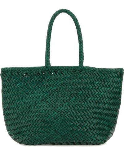 Dragon Diffusion Bottle Leather Small Grace Handbag - Green