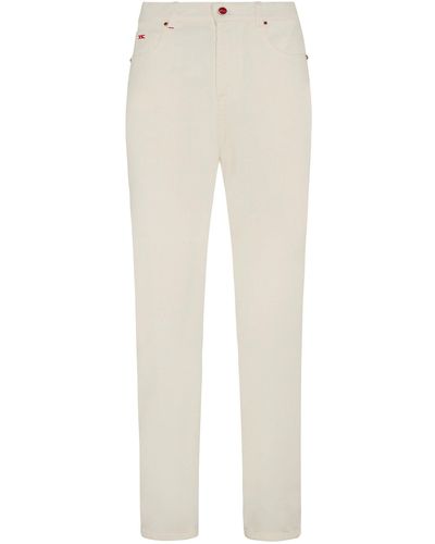 Kiton Jns Trousers Cotton - White