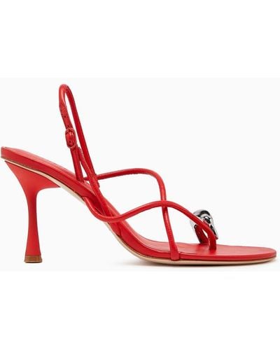STUDIO AMELIA Sandals Pebble Ring 90 Heel - Red
