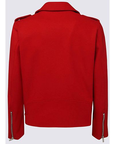 PT01 Virgin Wool Casual Jacket - Red