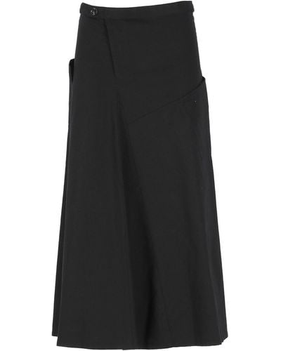 Y's Yohji Yamamoto Cotton Skirt - Black