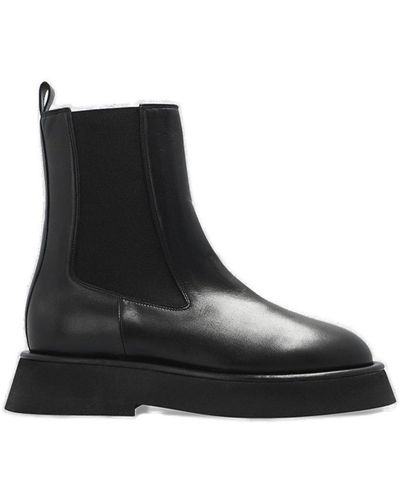 Wandler 'rosa' Leather Ankle Boots - Black