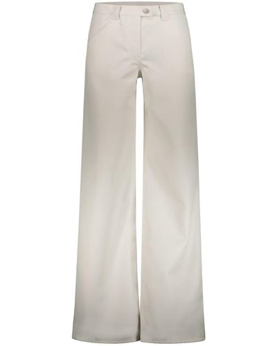 Courreges Gy Low Waist Pant In Twill Clothing - White