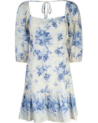Twin Set Floral Print Dress - Blue