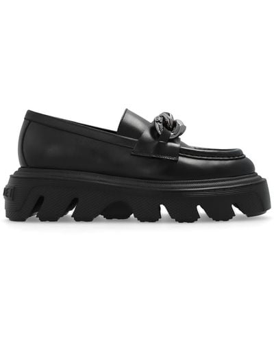 Casadei Generation C Platform Loafers - Black