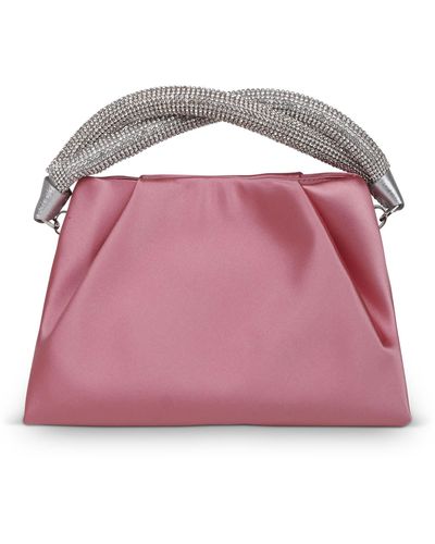 Rodo Berenice Silk-satin Clutch Bag - Pink