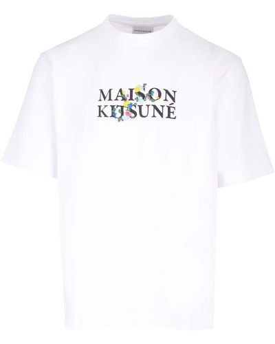 Maison Kitsuné Logo-print T-shirt - White
