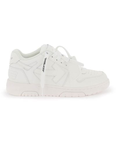 Off-White c/o Virgil Abloh Women Out Of Office Calf Leather Sneakers - White