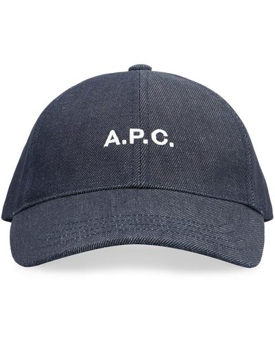 A.P.C. Logo Baseball Cap - Blue