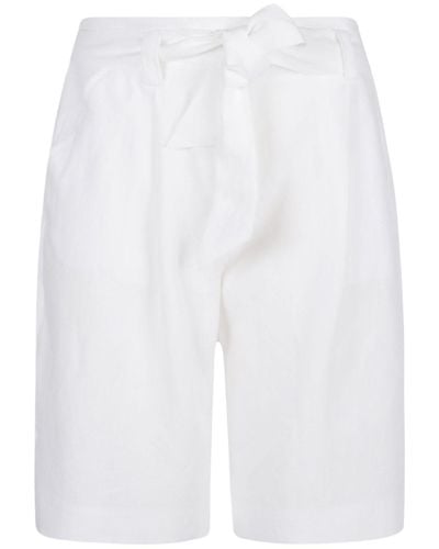 Eleventy Bermuda Shorts In Linen - White