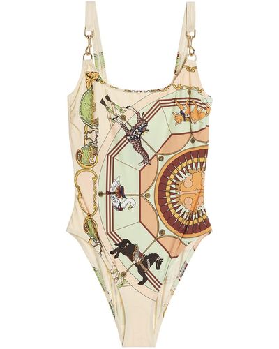 Tory Burch All-over Print One-piece Swimsuit - Metallic