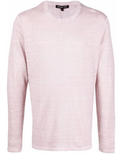 Michael Kors Cold Dye Linen Crew Clothing - Pink