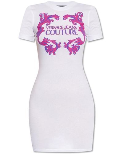Versace Jeans Couture Printed Dress - White