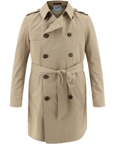 Paltò Vito Sol Trench Coat - Natural