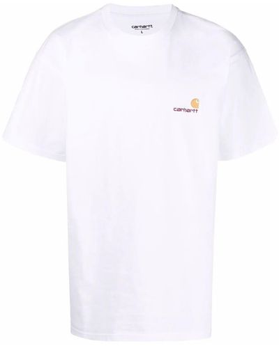 Carhartt Logo-embroidered Cotton T-shirt - White