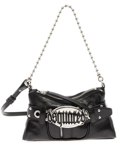 DSquared² Gothic Shoulder Bag With Belt Detail - White