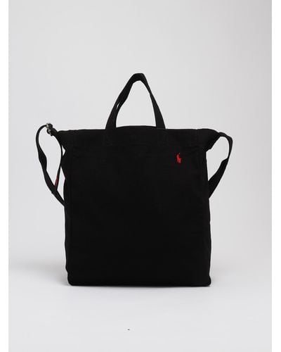 Polo Ralph Lauren Tote Large Canvas Tote - Black