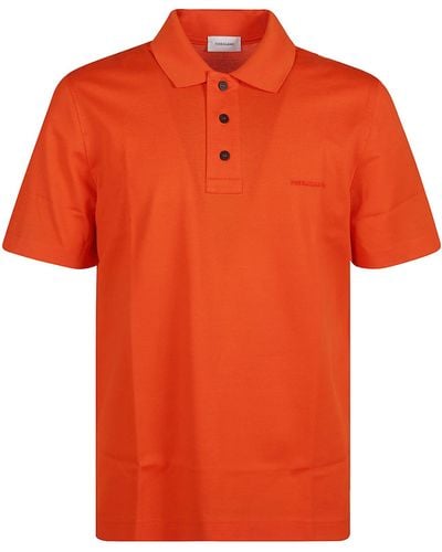 Ferragamo Buttoned Polo Shirt - Orange