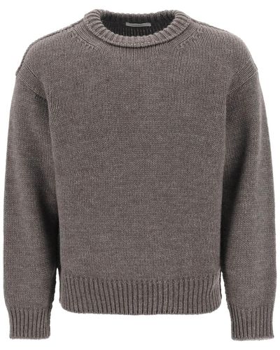 Lemaire Wool And Alpaca Blend Sweater - Gray
