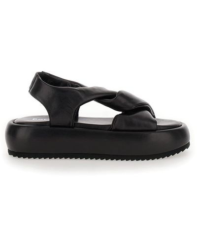 Pollini Draped Sandals - Black