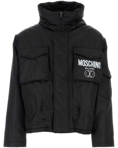 Moschino Black Nylon Padded Jacket