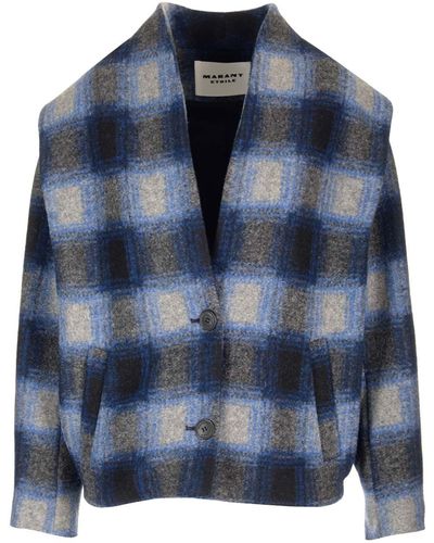 Isabel Marant Drogo Wool Jacket - Blue