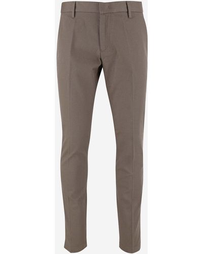 Emporio Armani Stretch Cotton Trousers - Grey